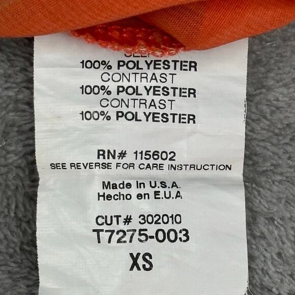 Lush Orange Floral Sleeveless Blouse Women’s XS Sheer Button Back Top - Picture 4 of 7